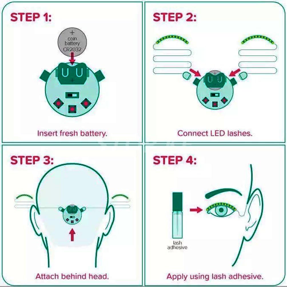 LED luminous eyelashes – Captivating look guaranteed