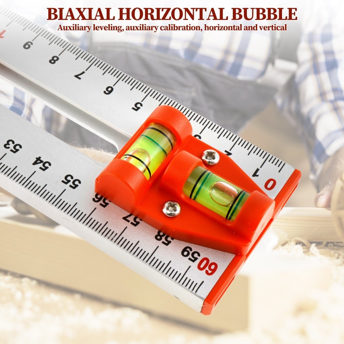 Gleitende Markierungsregel für präzise Messungen 