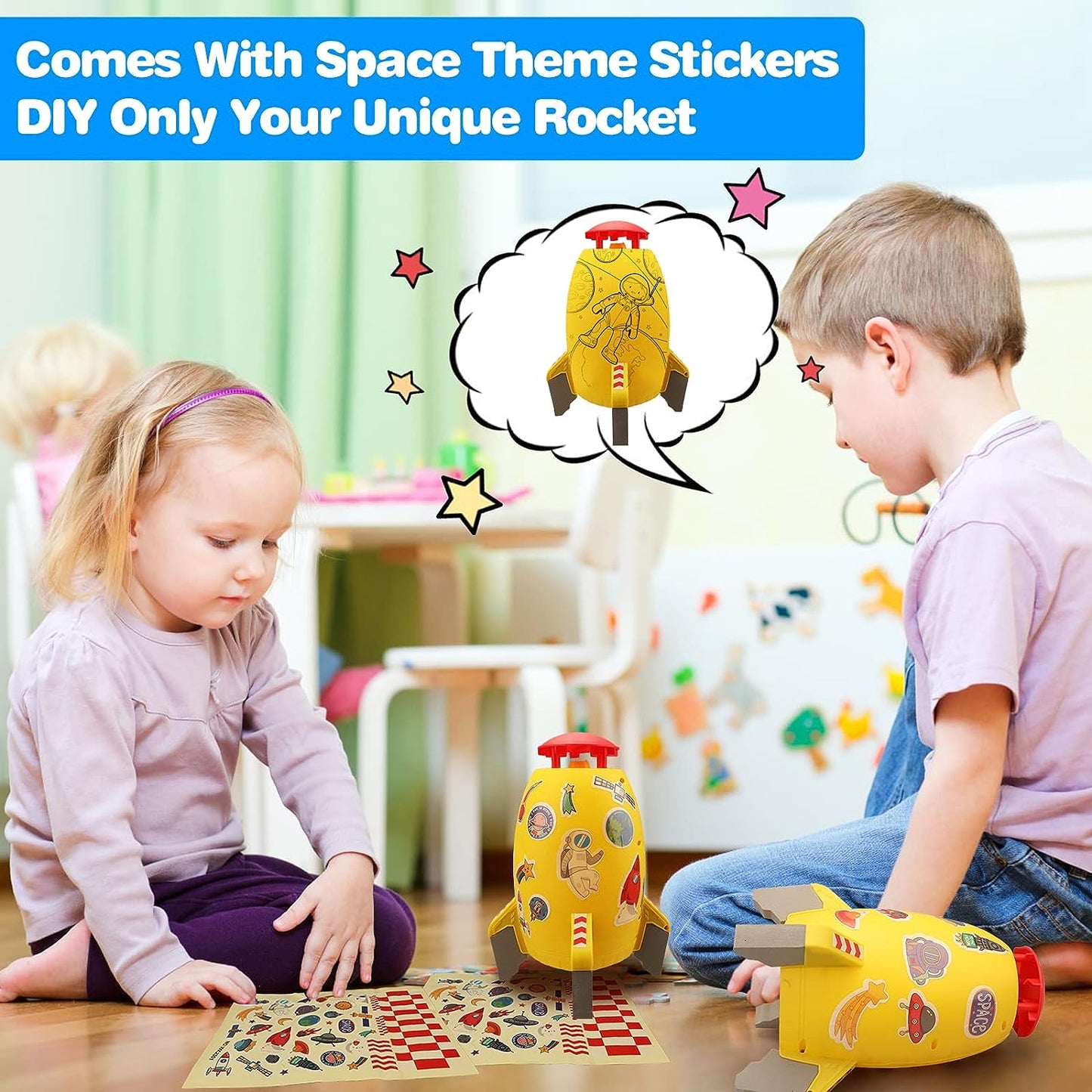 Vandraket til børn - Flyv takket være trykket! 