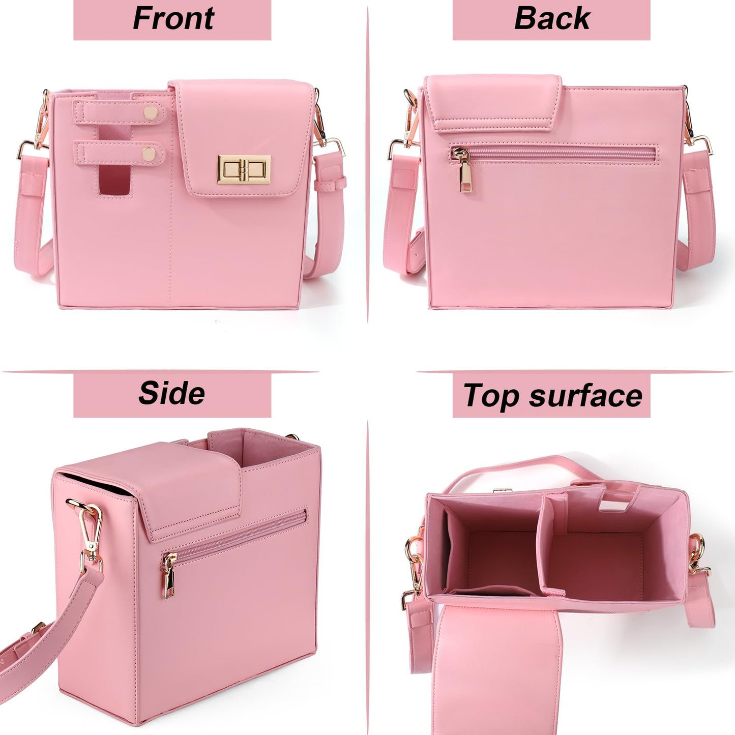 Stilig veske med integrert koppholder for aktive kvinner 