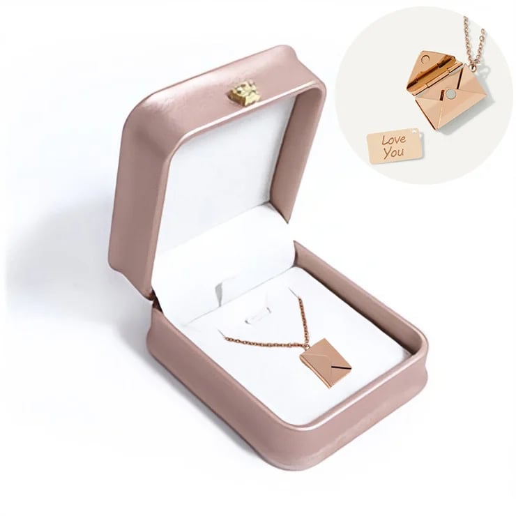 Geheime enveloppe ketting met een verborgen liefdesboodschap 