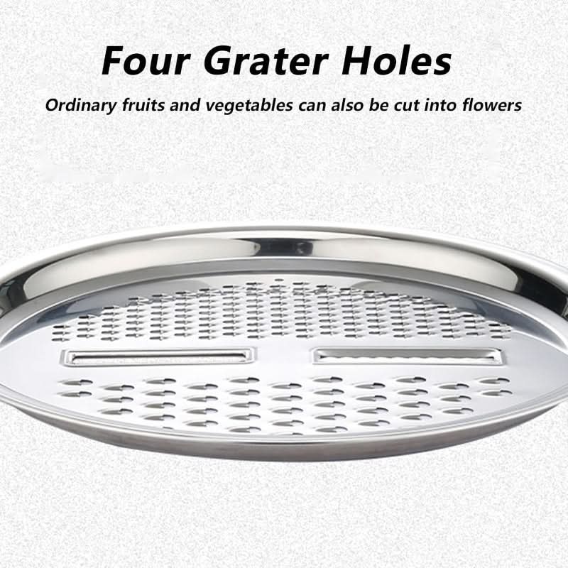Drain, grate, and cut without changing the accessory 