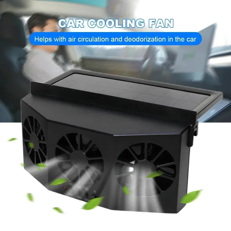 Ηλιακός ανεμιστήρας αυτοκινήτου με φόρτιση USB — φωτογραφία 10