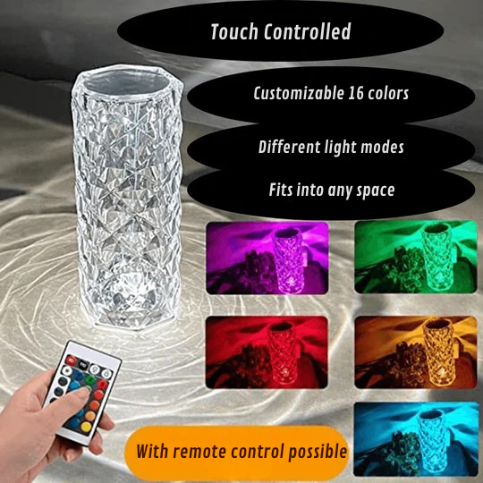 Lampada LED decorativa in stile cristallo 