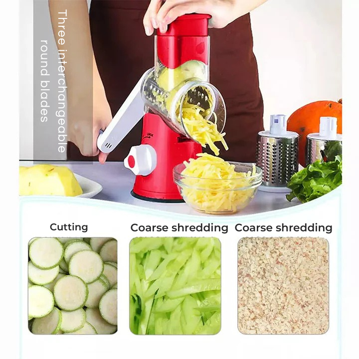 簡単に力を入れずに切ったり、すりおろしたり、スライスしたりできます 