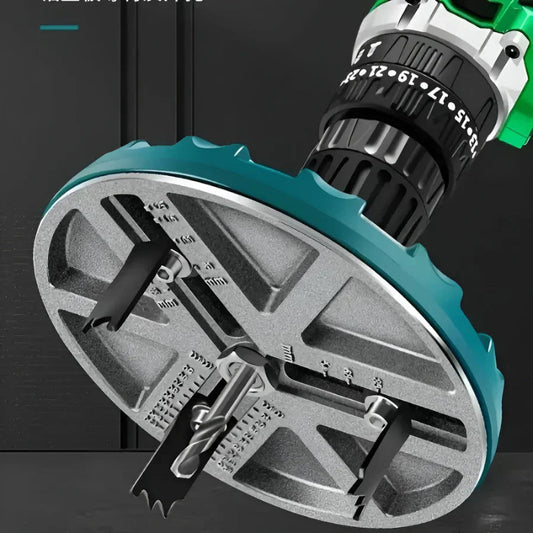 ドリルを使って完璧な円を切り取ります 