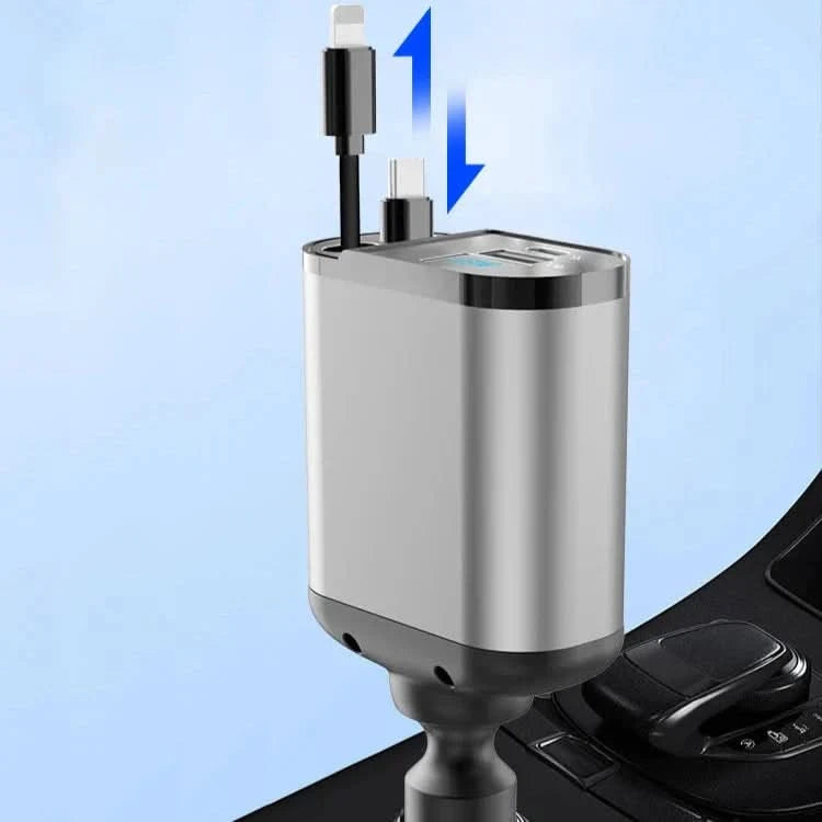 Încărcător auto rapid cu port USB dublu inteligent 4 în 1 