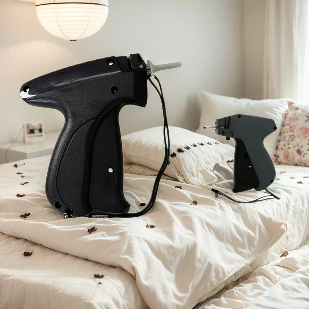 Snabbsydd pistol för att fästa etiketter och fållar 