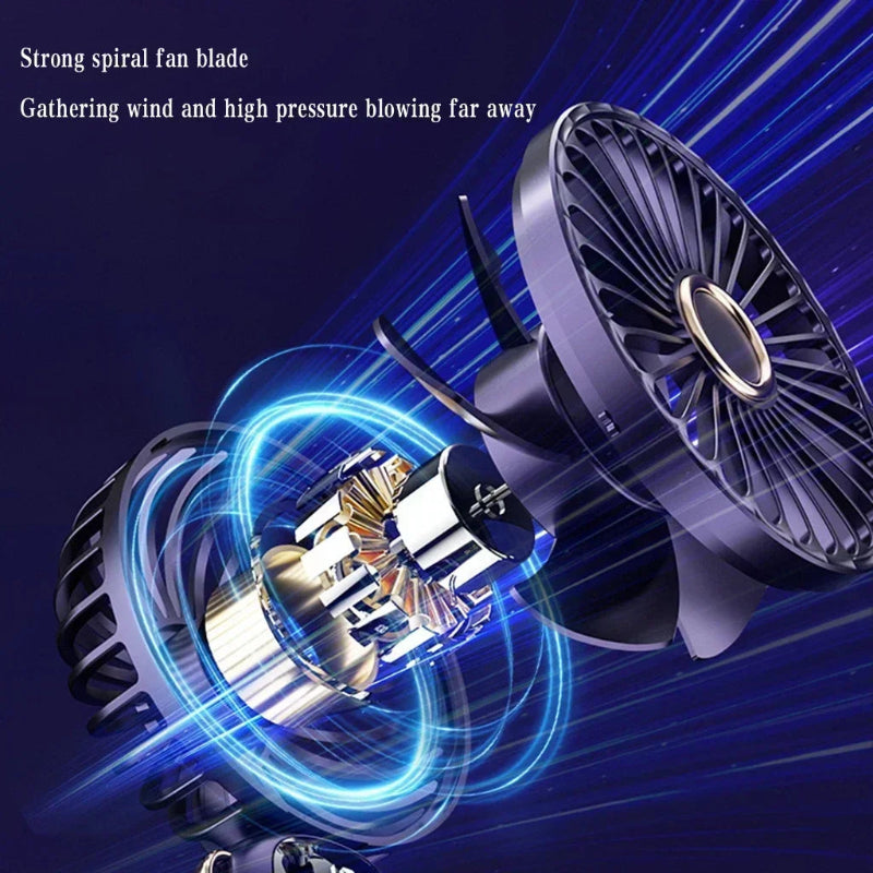 مروحة صغيرة قوية مع شاشة LED ذكية 