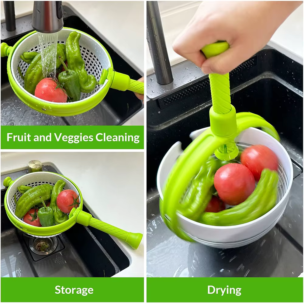 Escurridor y secador giratorio para frutas y verduras 