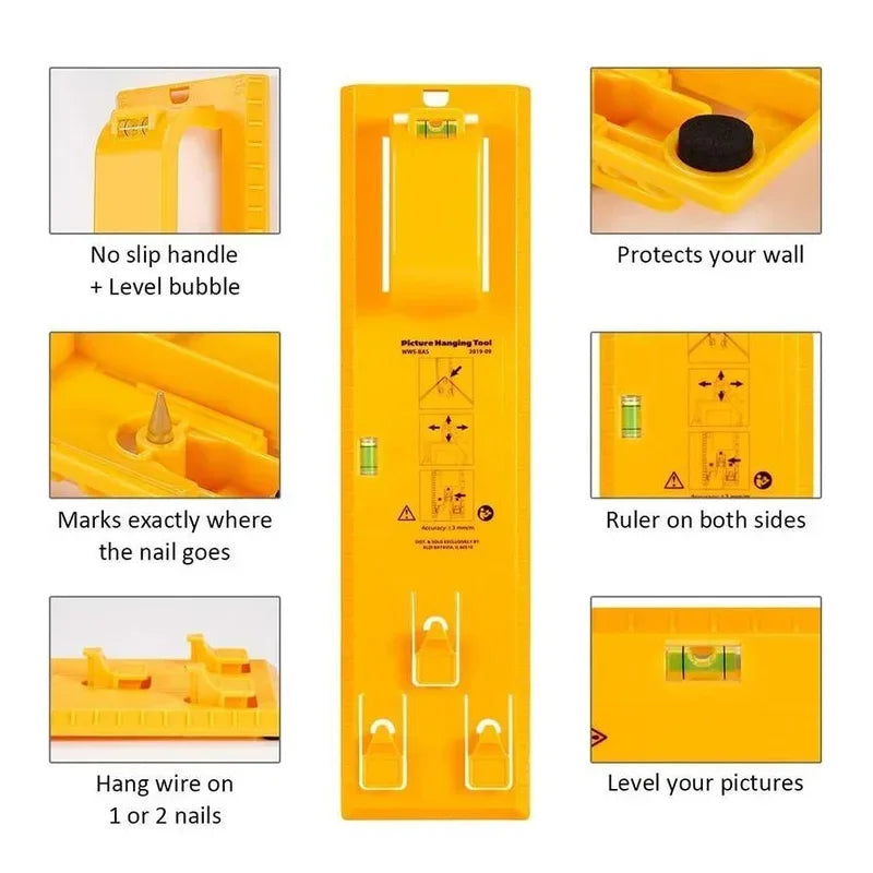 Tarkka työkalusarja kehysten ripustamiseen 