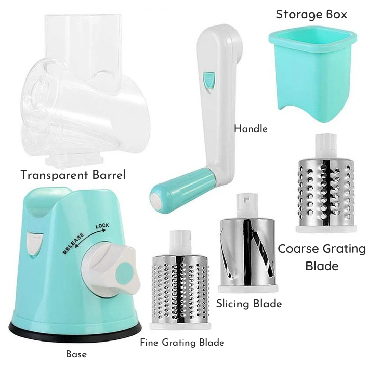 簡単に力を入れずに切ったり、すりおろしたり、スライスしたりできます 