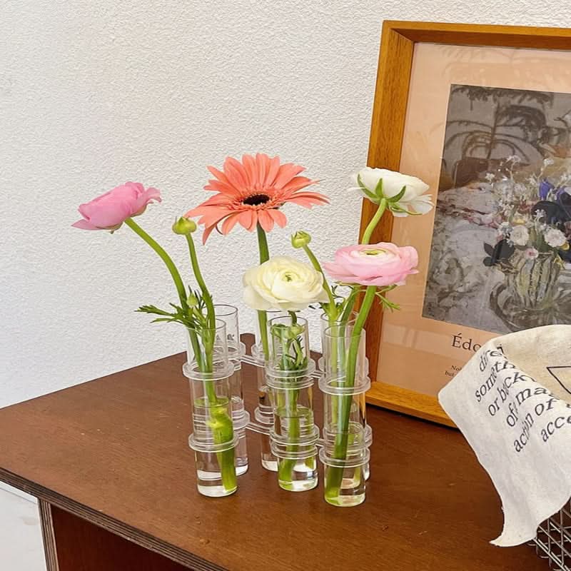 Elegante modulaire vaas voor creatieve bloemstukken 
