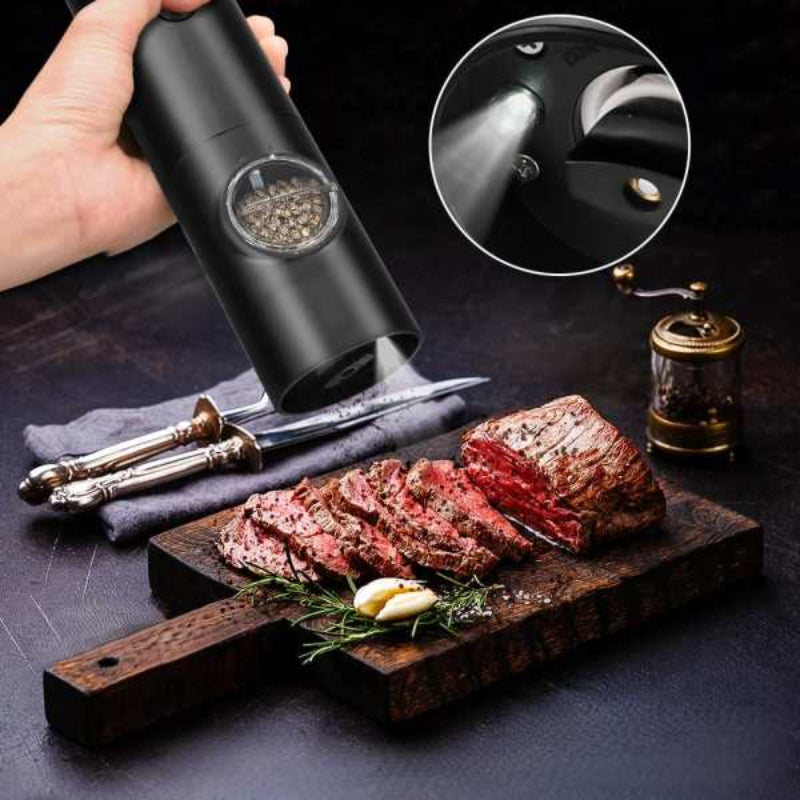 Sähkökäyttöinen mylly LED – Tarkka maustaminen yhdellä kädellä 